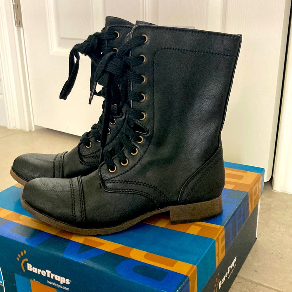 Candies Black Lace Boots